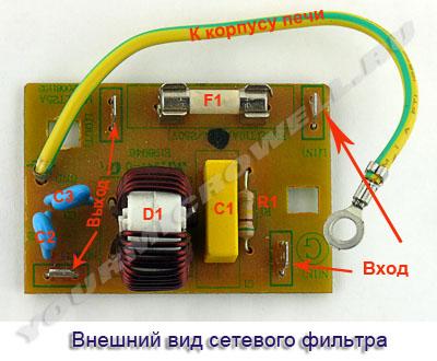 Как подключить сетевой фильтр микроволновки